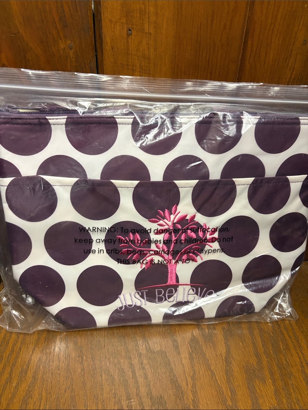 thirty-one Purple Polka Dot Thermal Tote